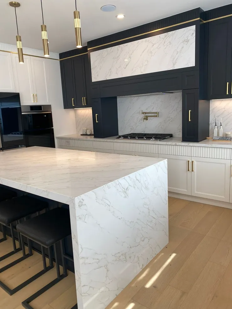 water fall kitchen Island North York Toronto